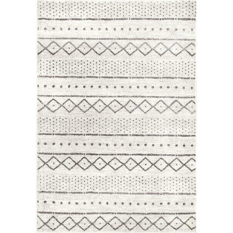 Union Rustic Januario Performance OffWhite Rug & Reviews Wayfair